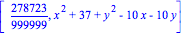 [278723/999999, x^2+37+y^2-10*x-10*y]